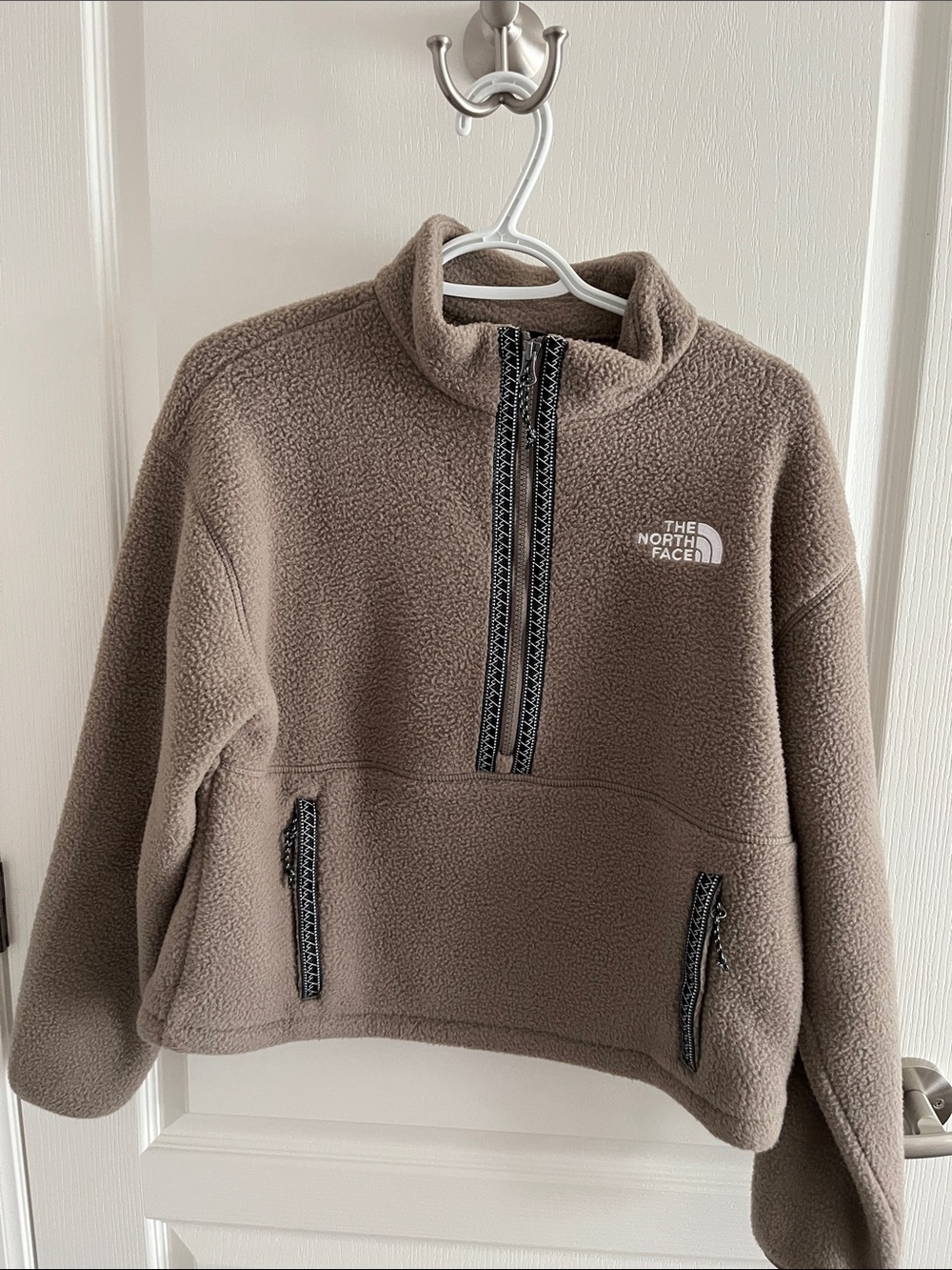 The North Face Taupe Fleece Pullover Jacket
